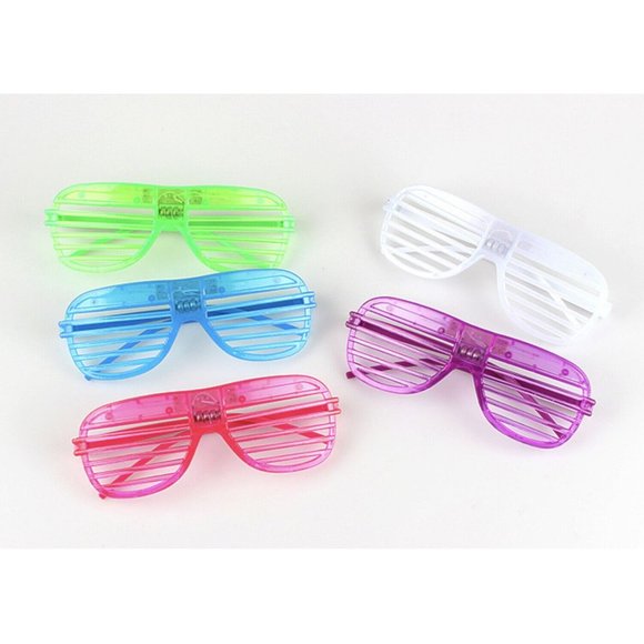 LED Shutter Glasses Slotted Kids Fun Party Carnival Halloween 30 Pk NEW - Picture 2 of 4